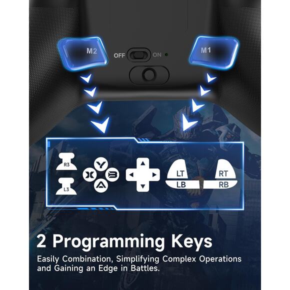 EasySMX X15 Wireless Bluetooth PC Controller Hall Joysticks RGB Lighting - Picture 6 of 8